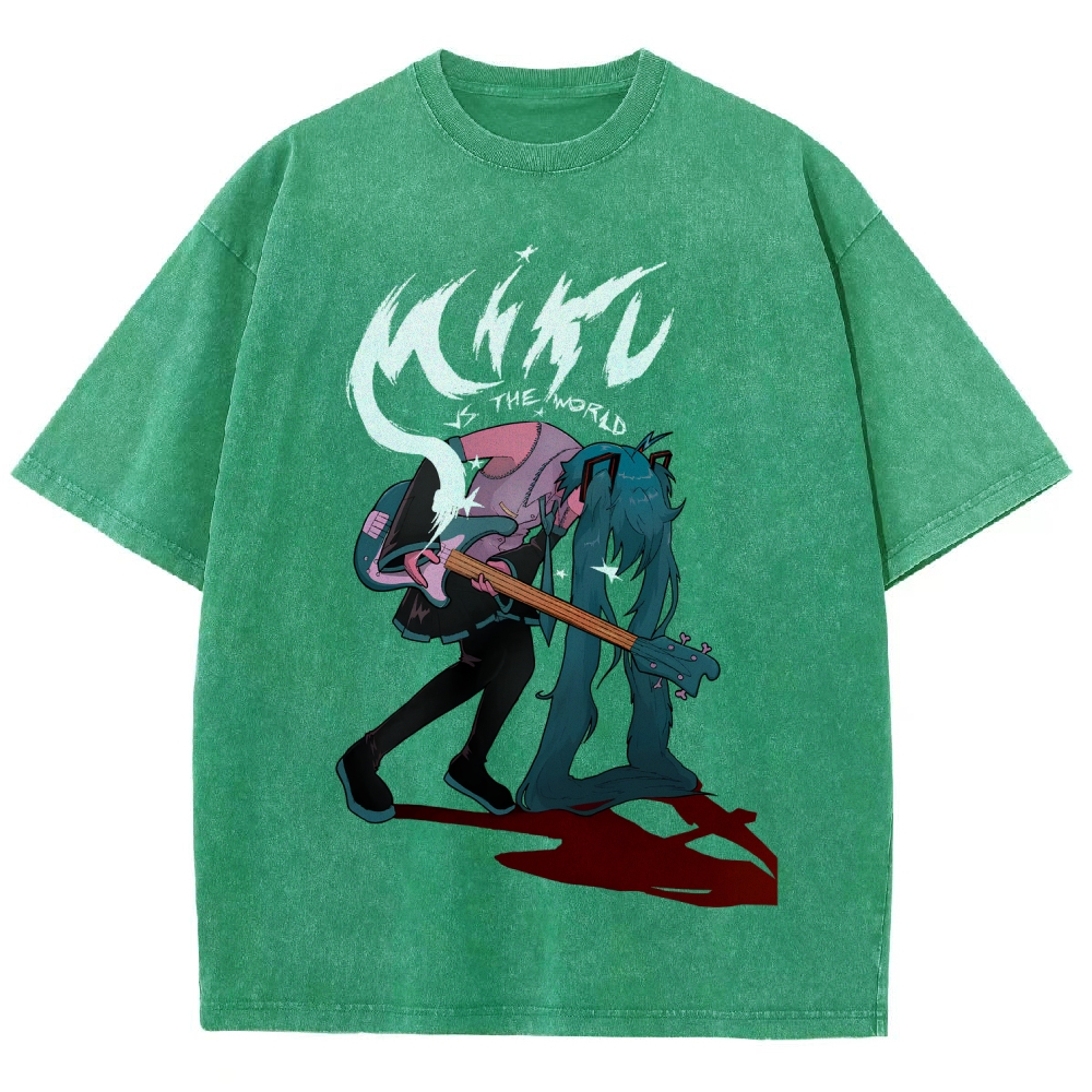 Hatsune Miku Unisex Fit Washed T-Shirt 2512006205