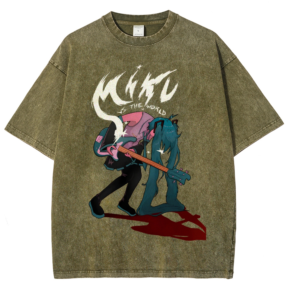 Hatsune Miku Unisex Fit Washed T-Shirt 2512006205