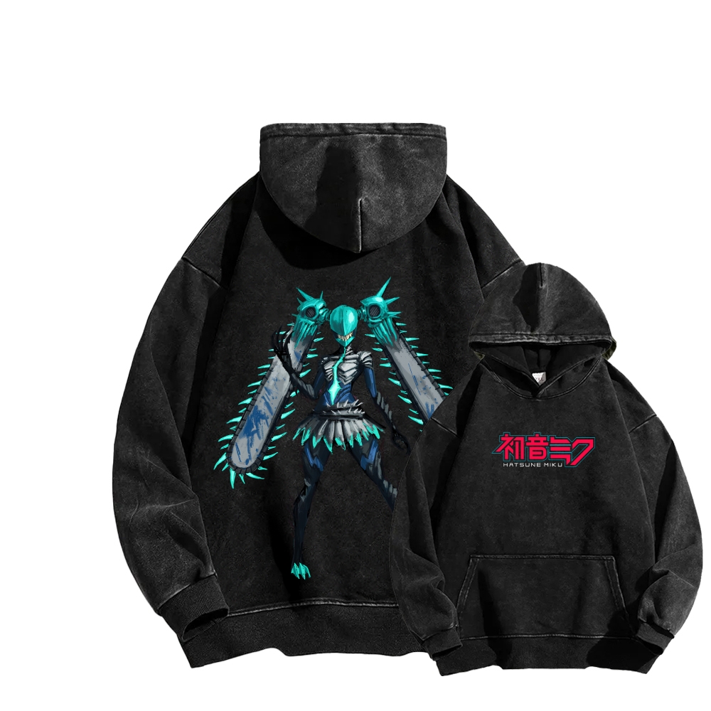Hatsune Miku Unisex Washed Hoodie 2512006297