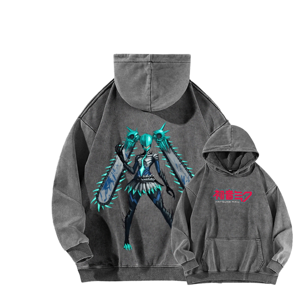 Hatsune Miku Unisex Washed Hoodie 2512006297