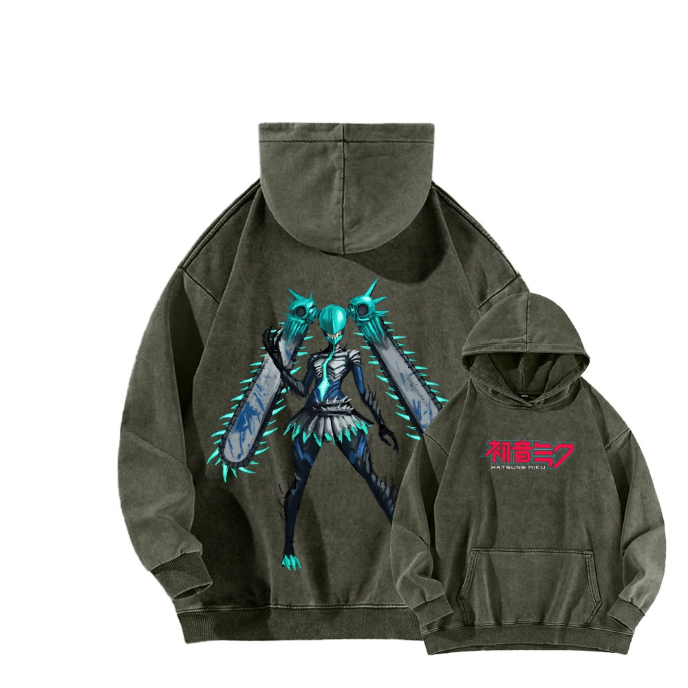 Hatsune Miku Unisex Washed Hoodie 2512006297