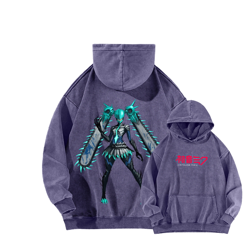Hatsune Miku Unisex Washed Hoodie 2512006297