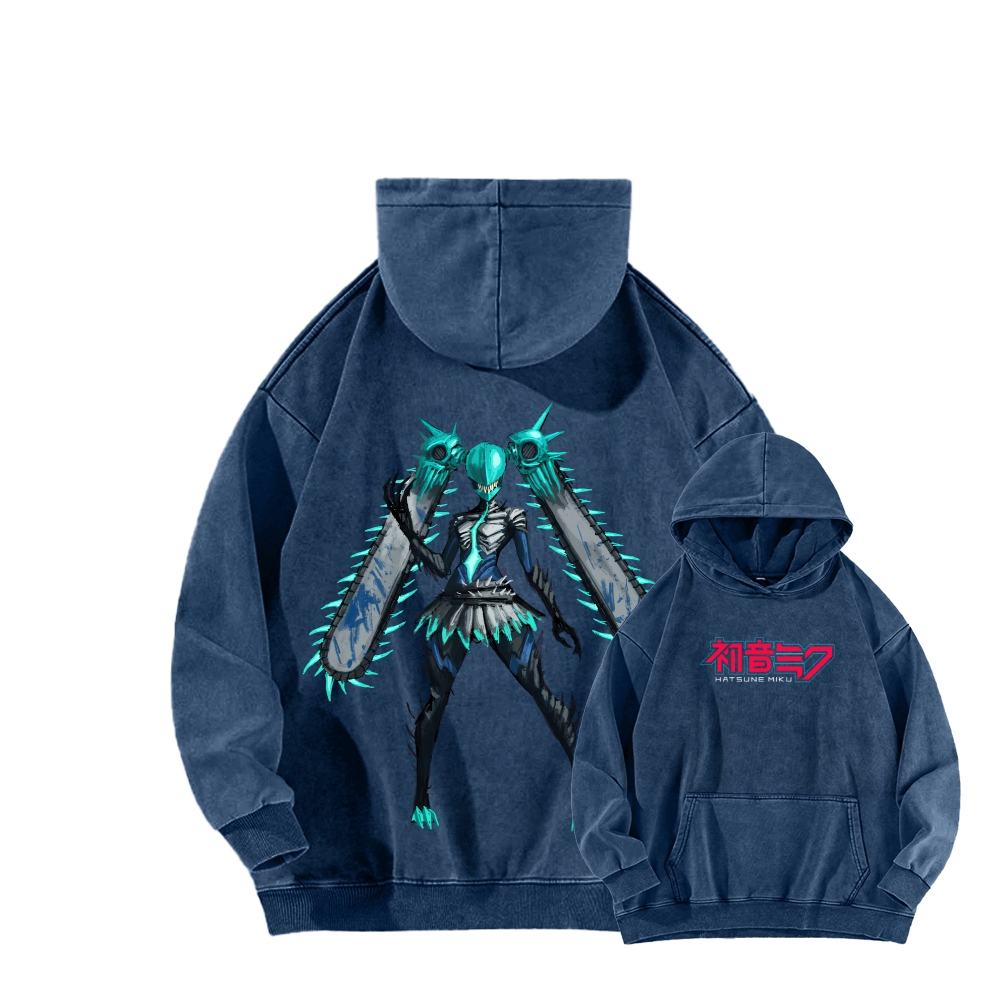 Hatsune Miku Unisex Washed Hoodie 2512006297