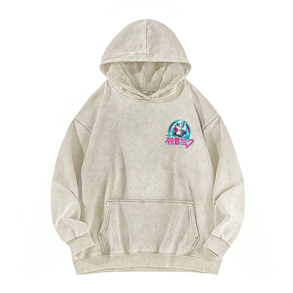 Hatsune Miku Unisex Washed Hoodie 2512006313
