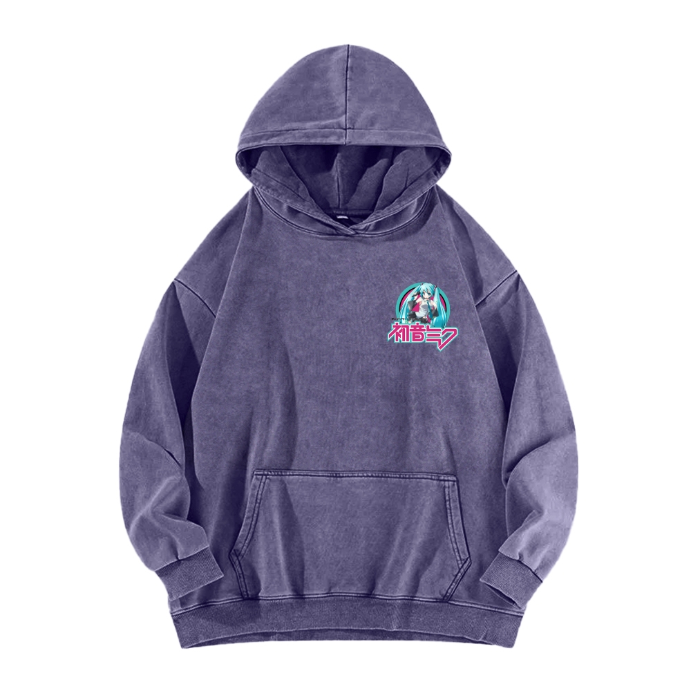 Hatsune Miku Unisex Washed Hoodie 2512006313