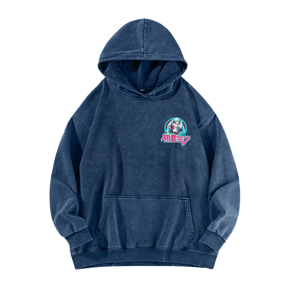 Hatsune Miku Unisex Washed Hoodie 2512006313