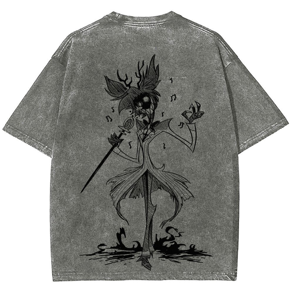 Hazbin Hotel Unisex Fit Washed T-Shirt 2512007961