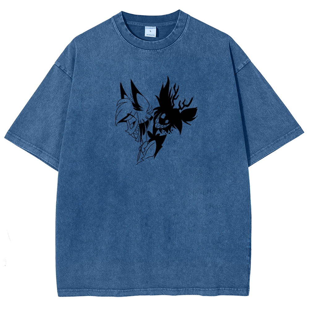 Hazbin Hotel Unisex Fit Washed T-Shirt 2512007961