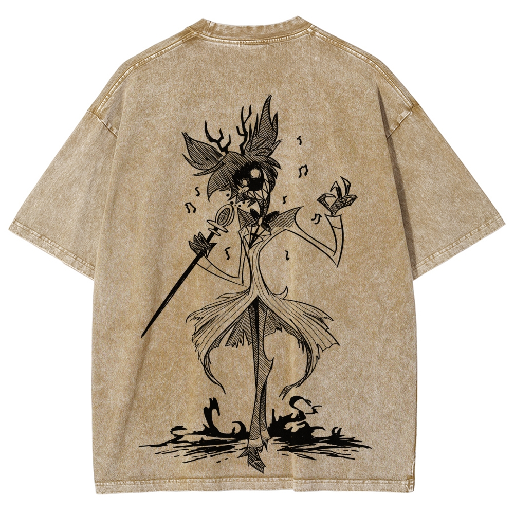 Hazbin Hotel Unisex Fit Washed T-Shirt 2512007961