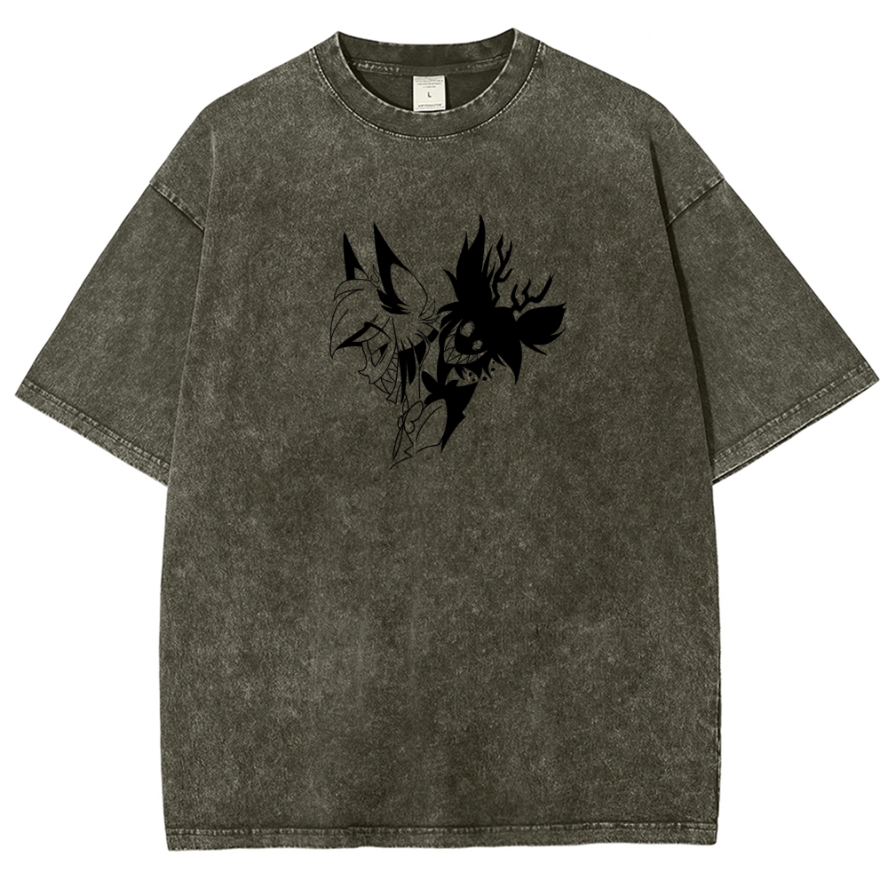 Hazbin Hotel Unisex Fit Washed T-Shirt 2512007961
