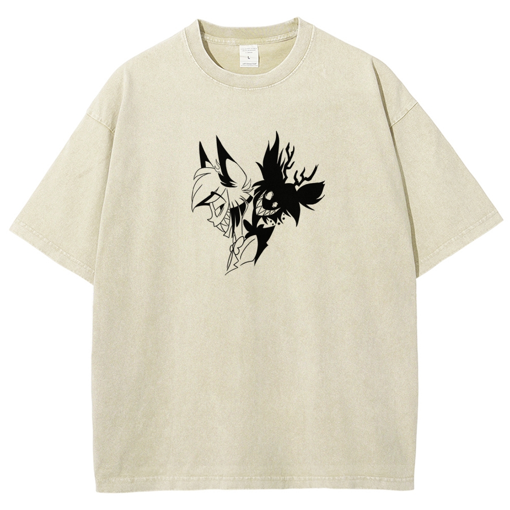 Hazbin Hotel Unisex Fit Washed T-Shirt 2512007961