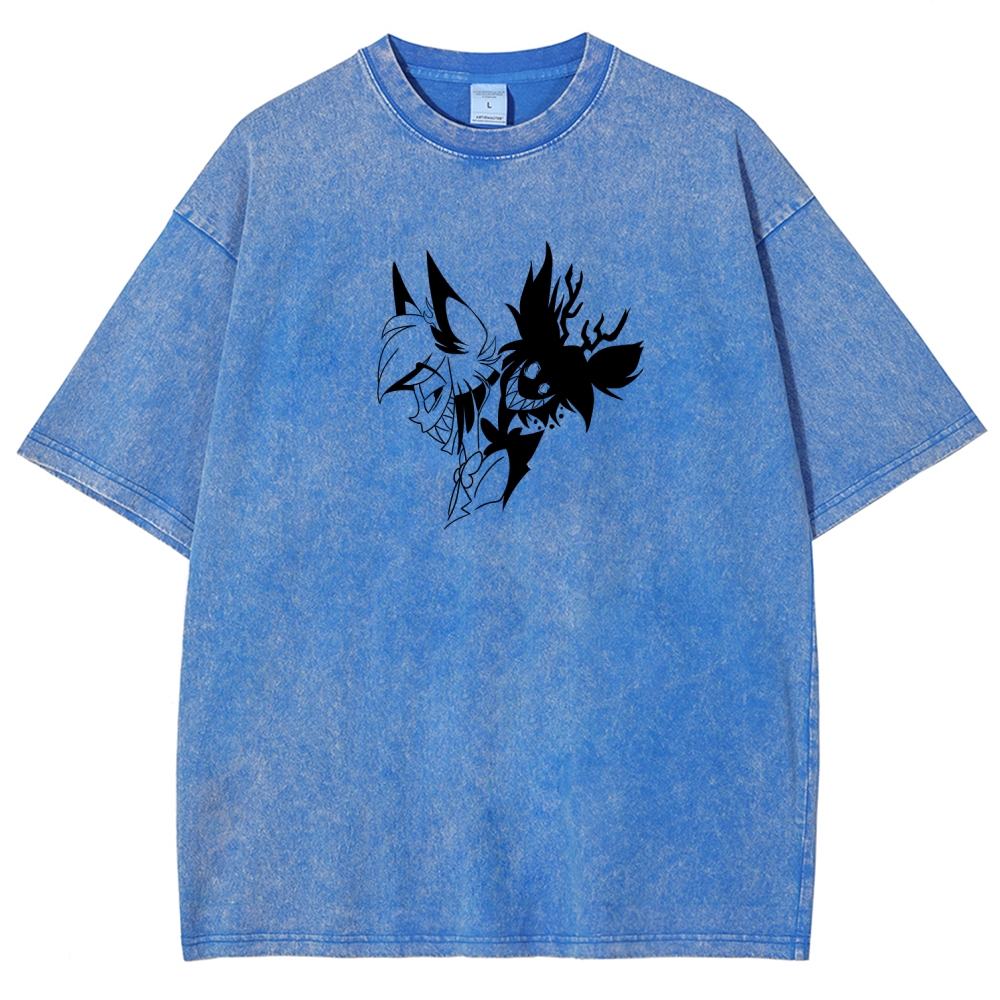 Hazbin Hotel Unisex Fit Washed T-Shirt 2512007961