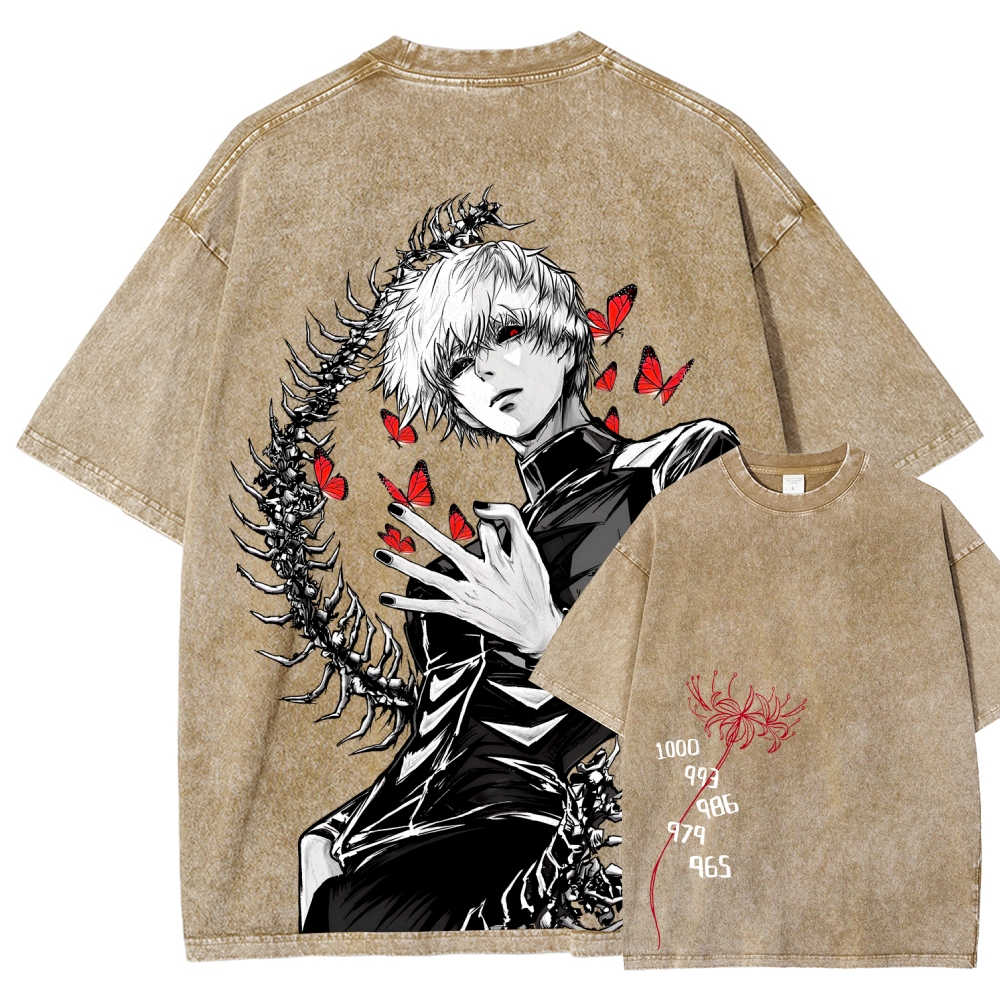 Tokyo Ghoul Kaneki Ken Unisex Fit Washed T-Shirt 2512008628