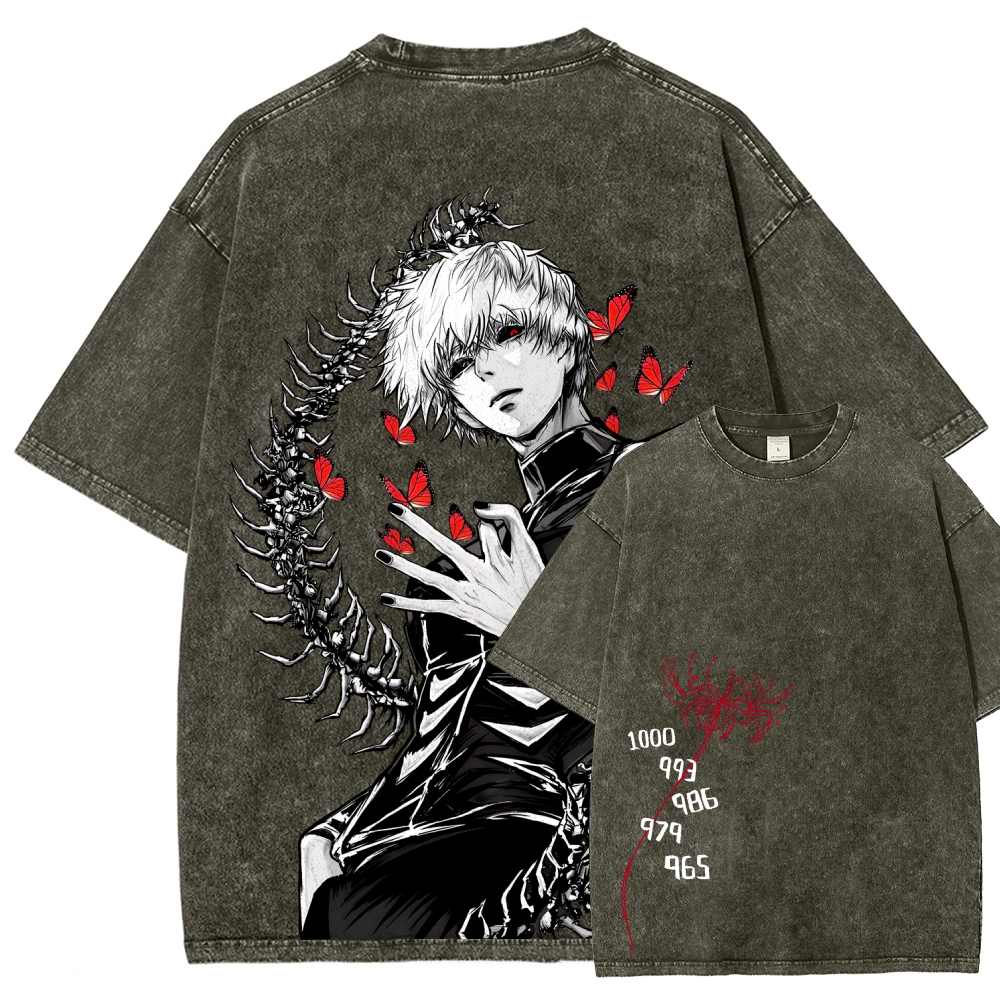 Tokyo Ghoul Kaneki Ken Unisex Fit Washed T-Shirt 2512008628