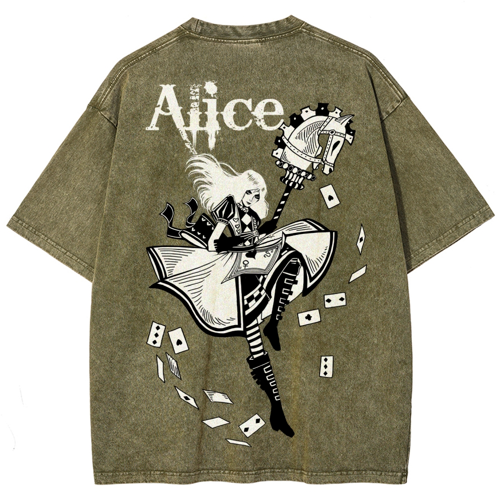 Alice Unisex Fit Washed T-Shirt 2512011583