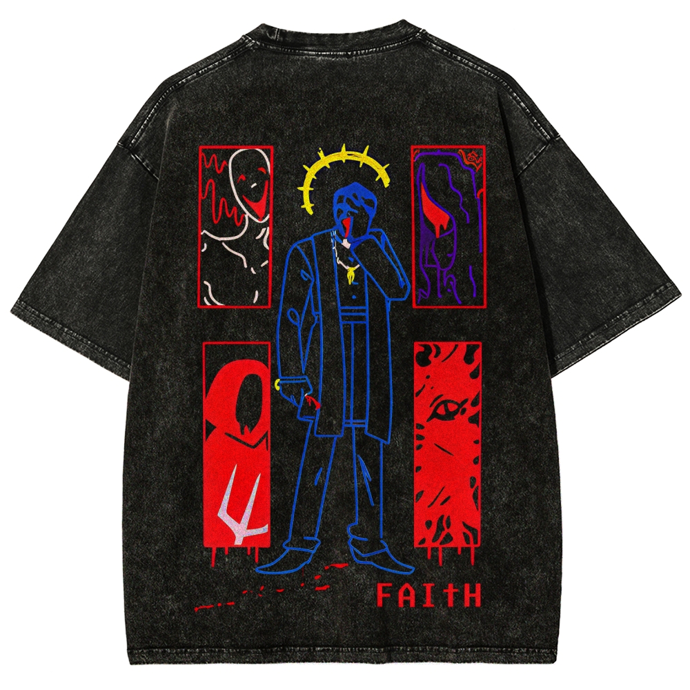 Faith Unisex Fit Washed T-Shirt 2512017791
