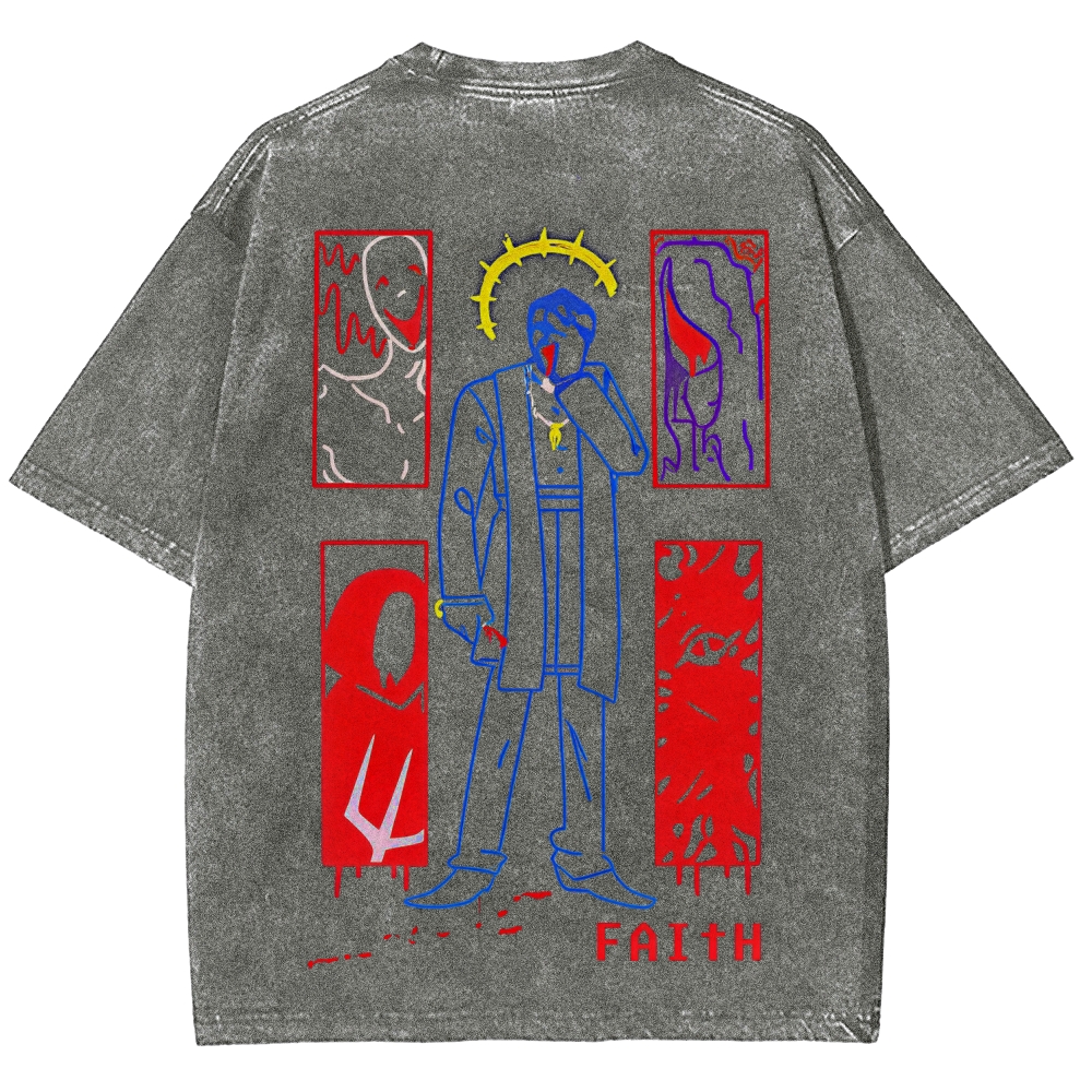 Faith Unisex Fit Washed T-Shirt 2512017791