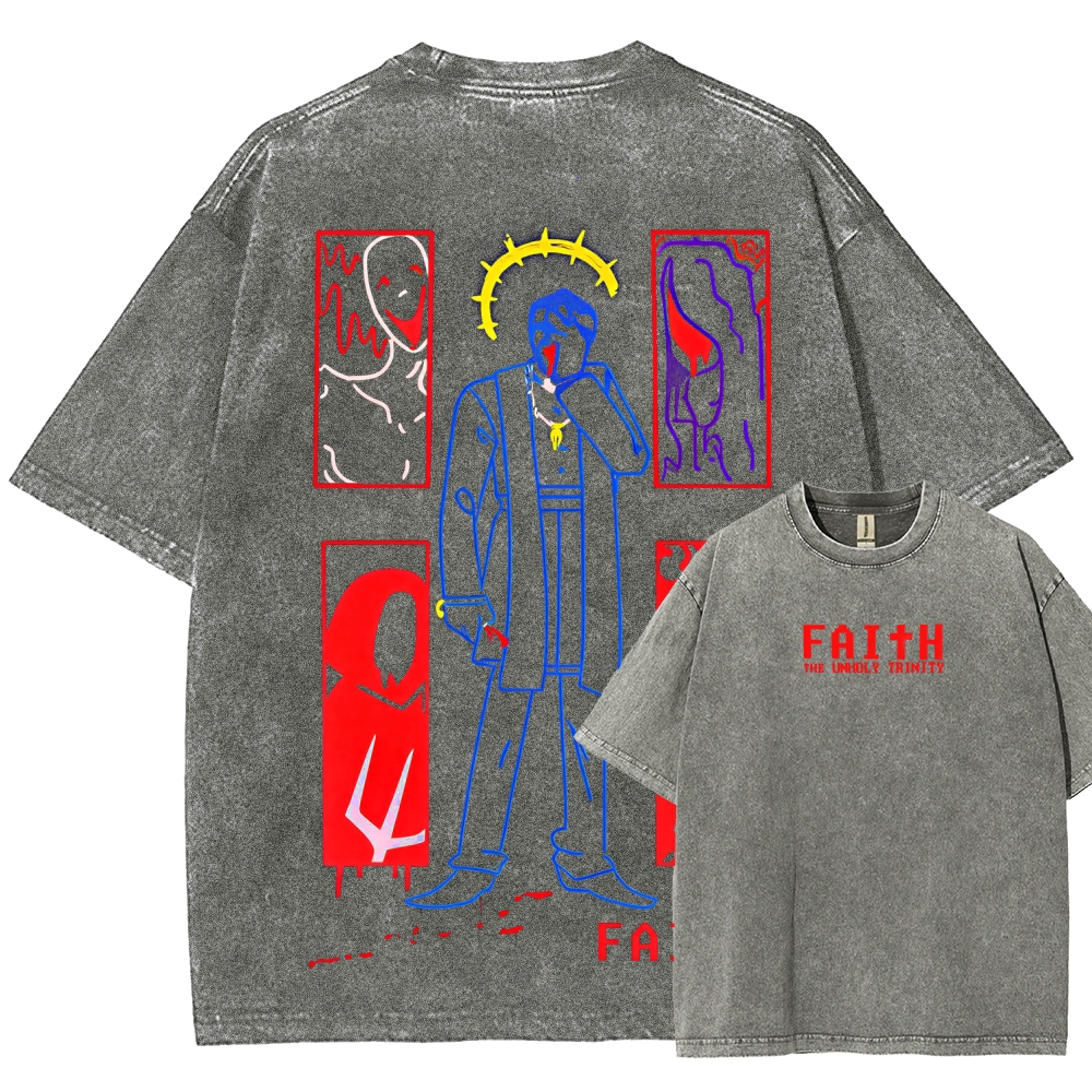 Faith Unisex Fit Washed T-Shirt 2512017791
