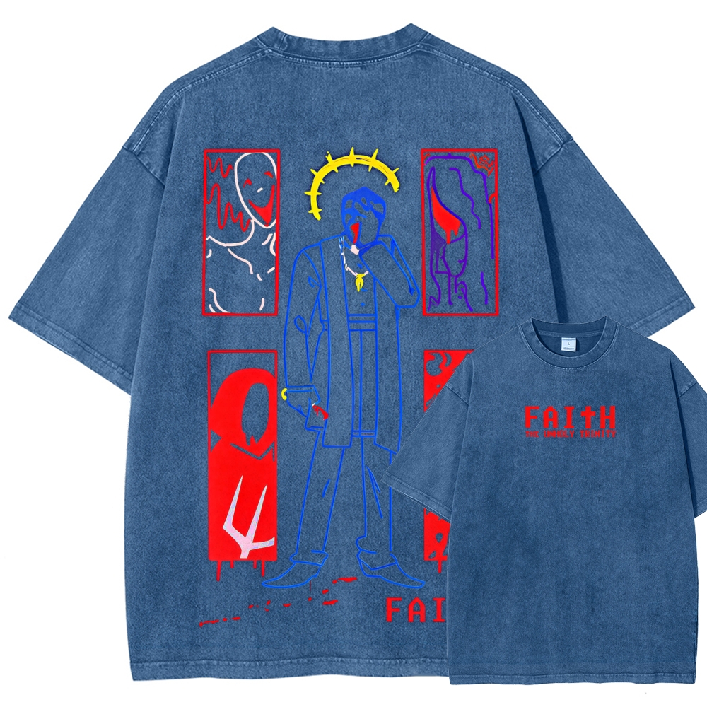 Faith Unisex Fit Washed T-Shirt 2512017791