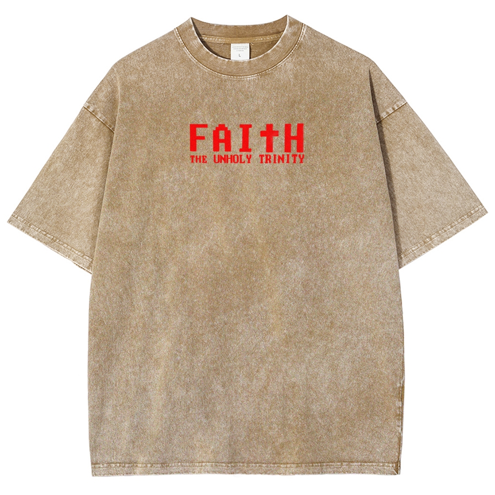 Faith Unisex Fit Washed T-Shirt 2512017791