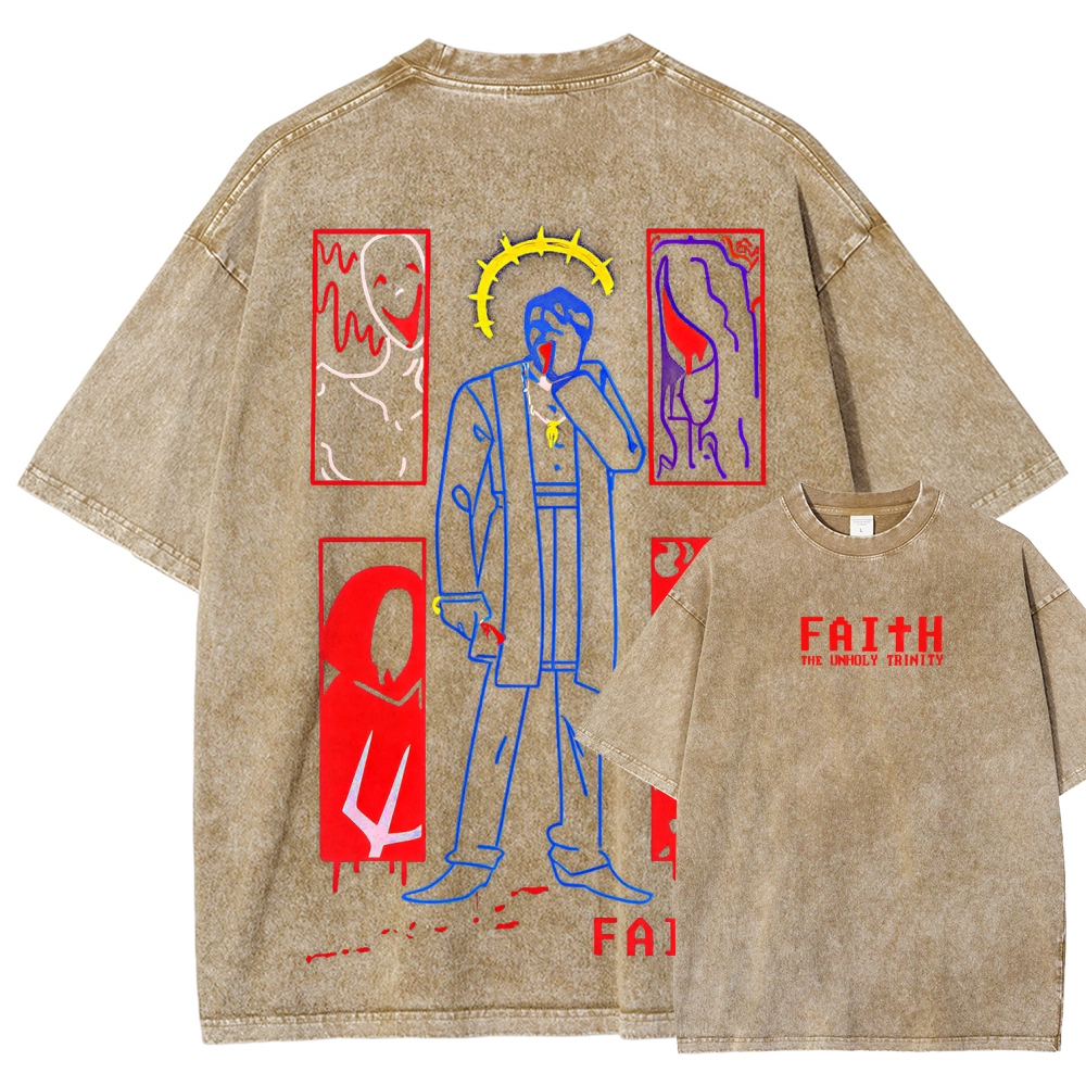 Faith Unisex Fit Washed T-Shirt 2512017791