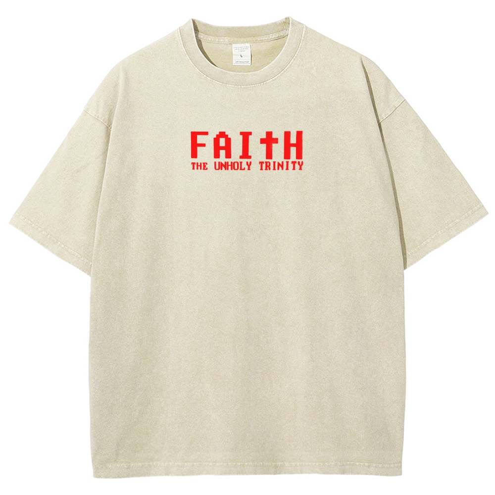 Faith Unisex Fit Washed T-Shirt 2512017791