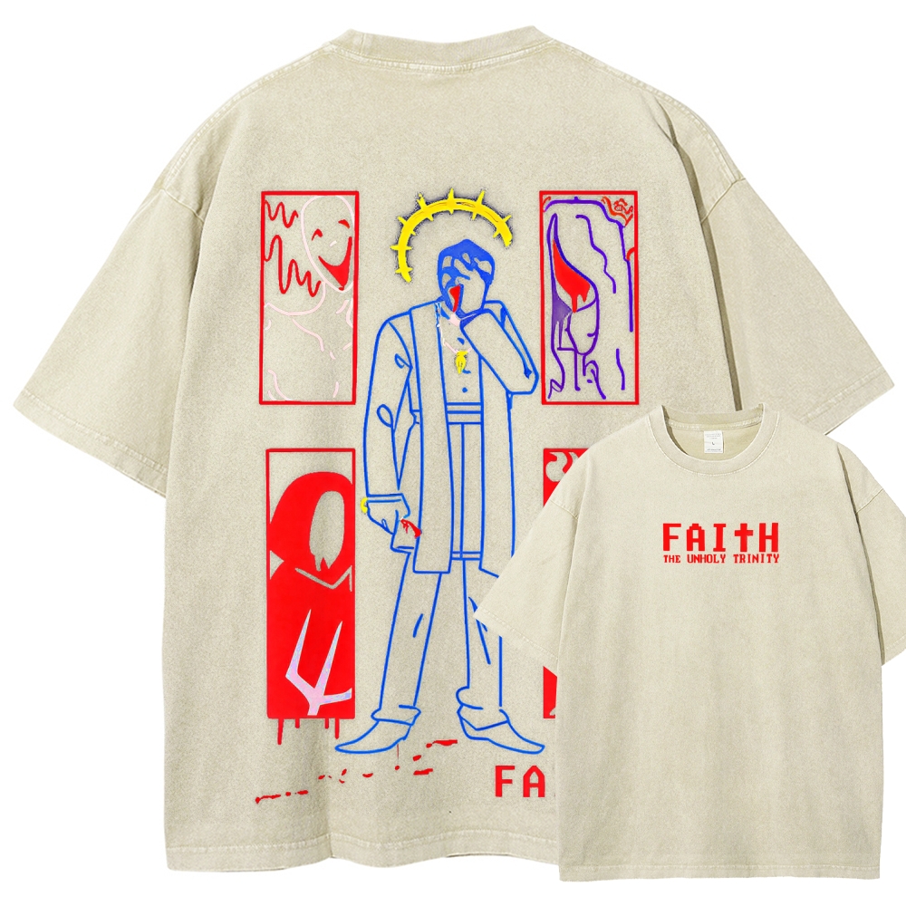 Faith Unisex Fit Washed T-Shirt 2512017791