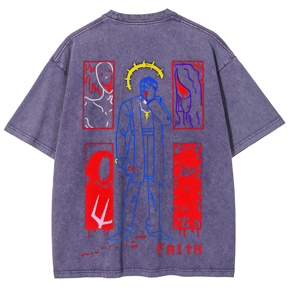 Faith Unisex Fit Washed T-Shirt 2512017791
