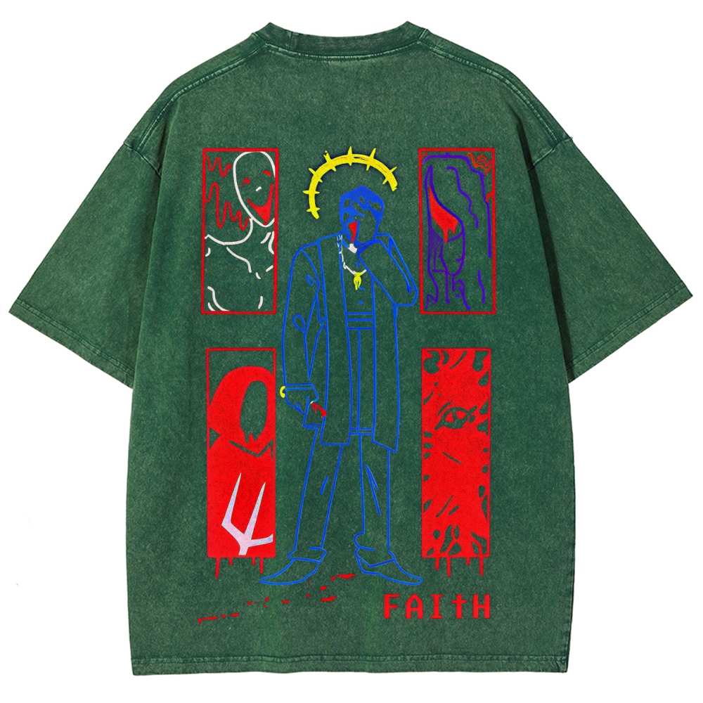 Faith Unisex Fit Washed T-Shirt 2512017791