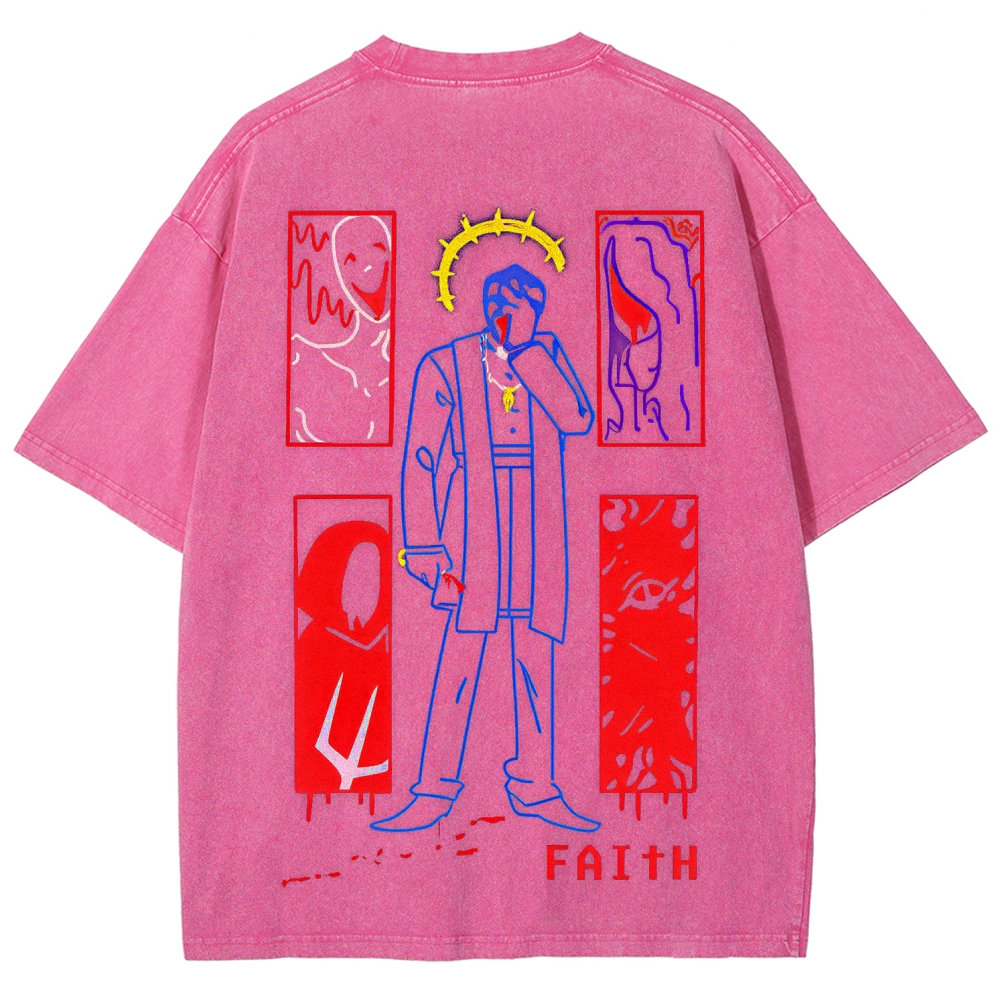 Faith Unisex Fit Washed T-Shirt 2512017791