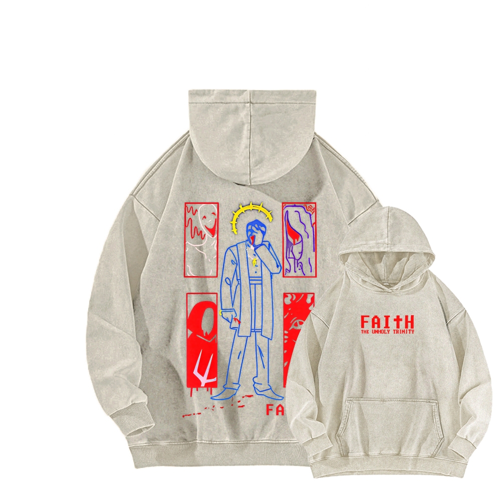 Faith Game Unisex Washed Hoodie 2512017794