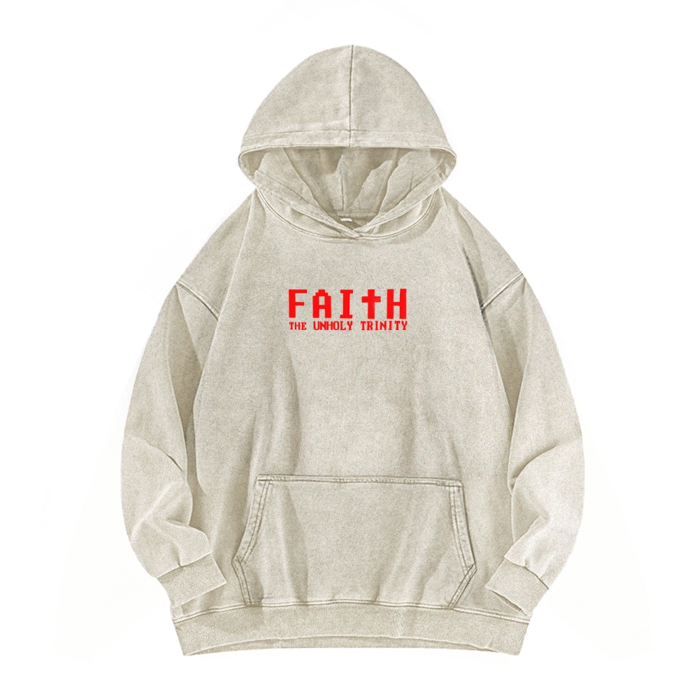 Faith Game Unisex Washed Hoodie 2512017794
