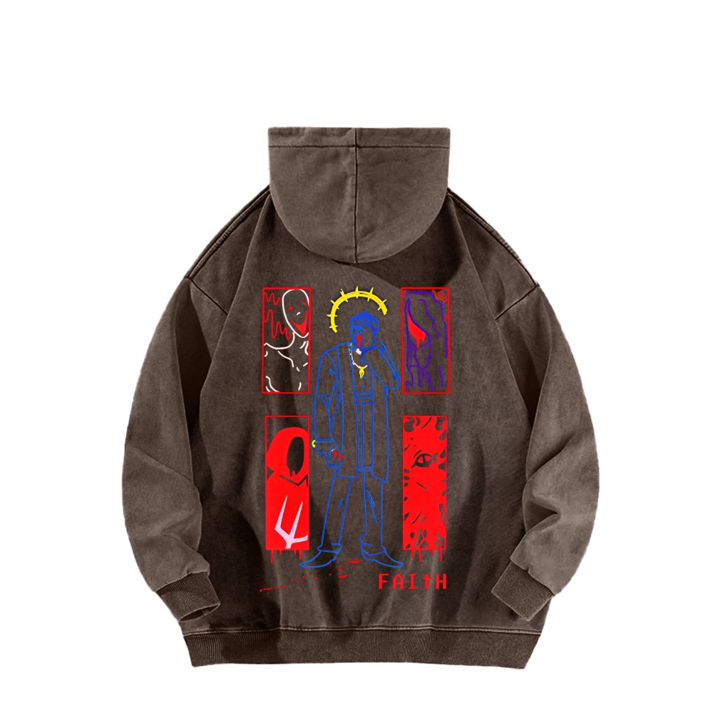 Faith Game Unisex Washed Hoodie 2512017794