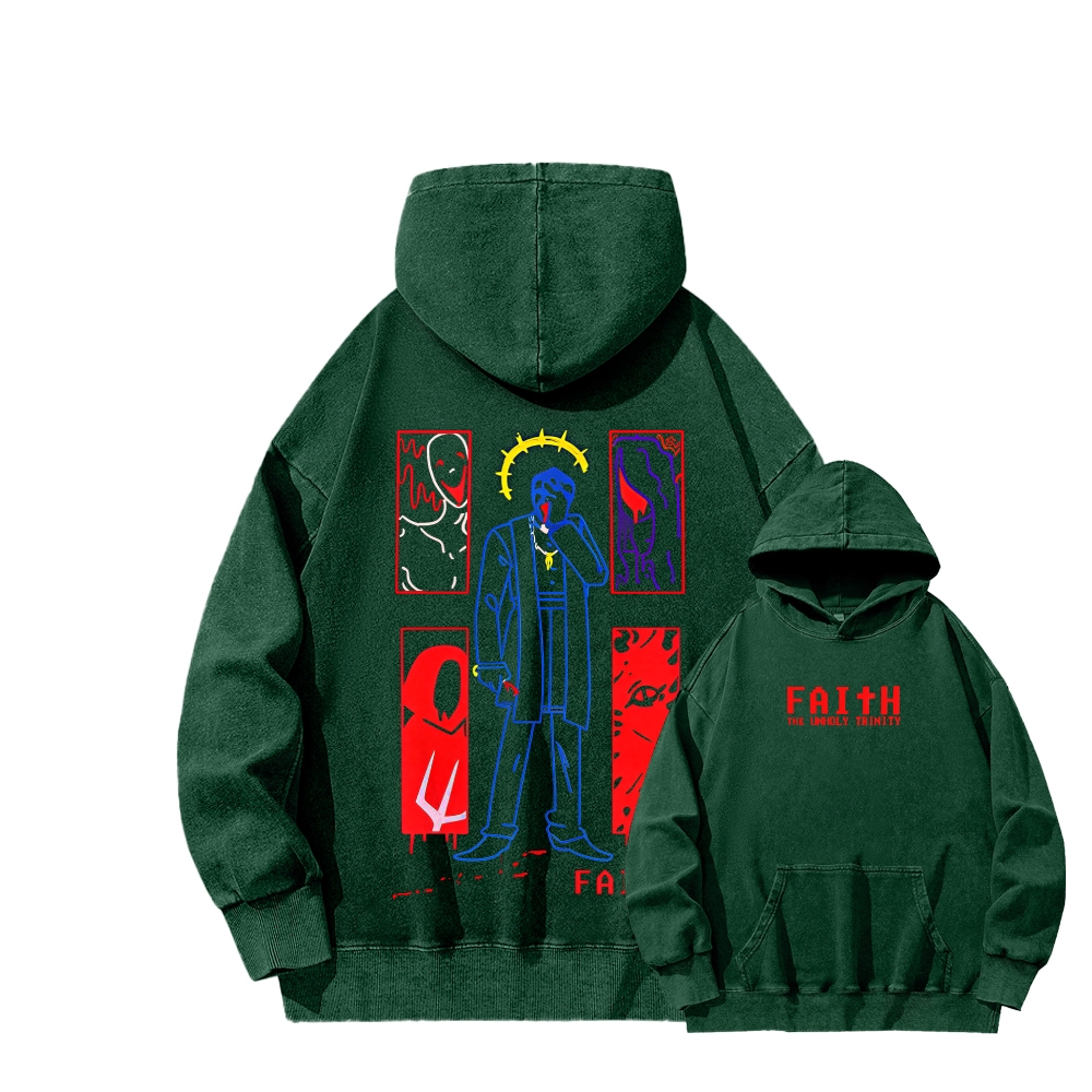 Faith Game Unisex Washed Hoodie 2512017794