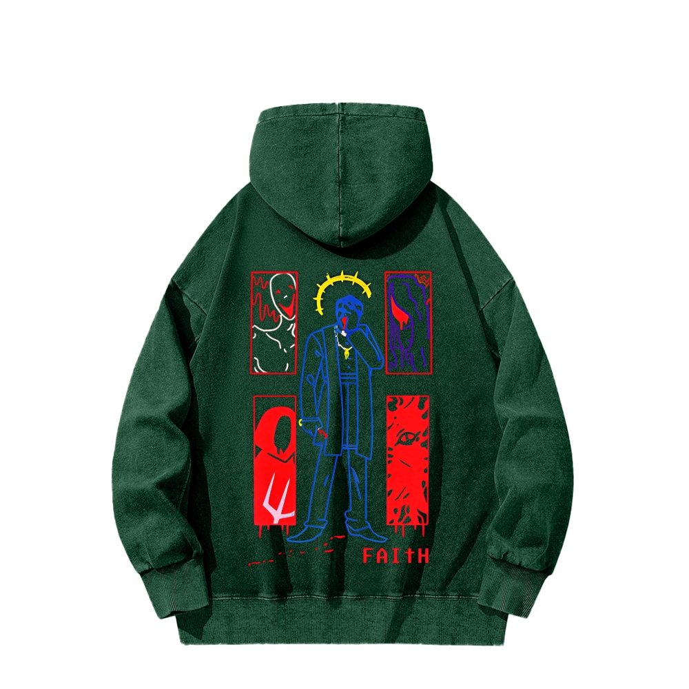 Faith Game Unisex Washed Hoodie 2512017794