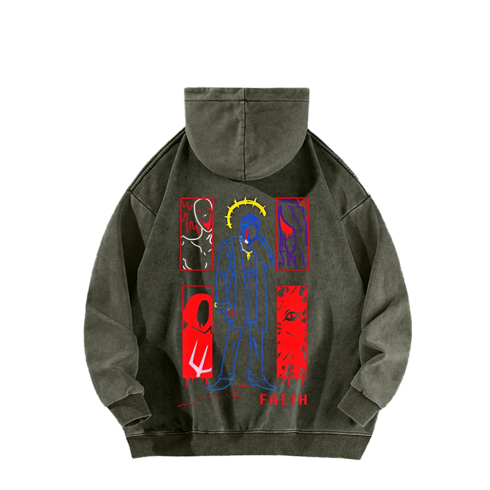 Faith Game Unisex Washed Hoodie 2512017794