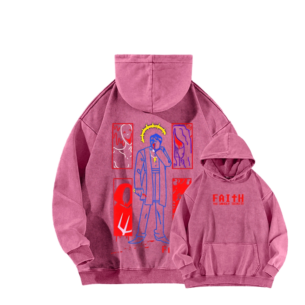 Faith Game Unisex Washed Hoodie 2512017794