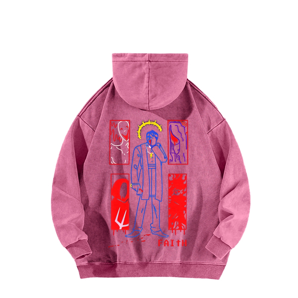 Faith Game Unisex Washed Hoodie 2512017794