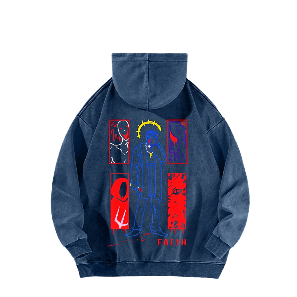 Faith Game Unisex Washed Hoodie 2512017794
