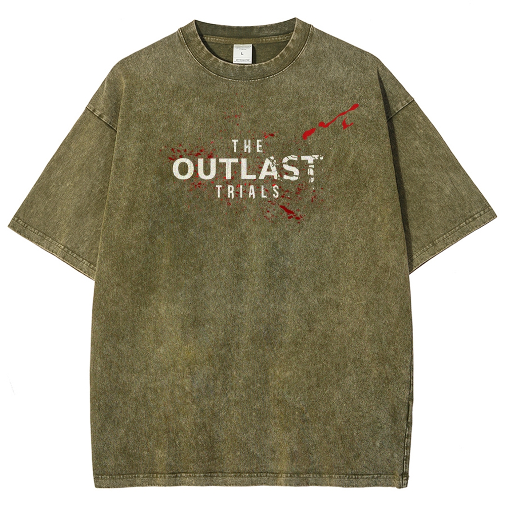 The Outlast Trials Unisex Fit Washed T-Shirt 2512018247