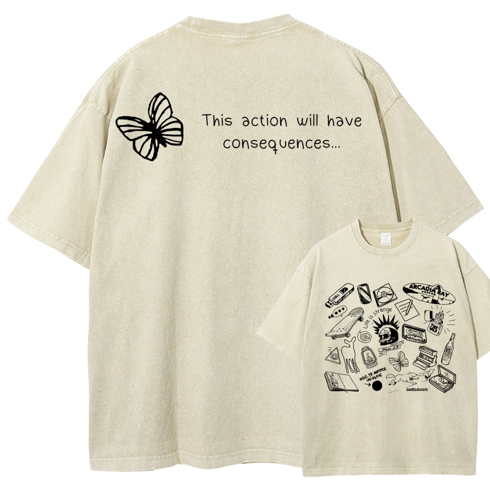 Life Is Strange Unisex Fit Washed T-Shirt 2512019226