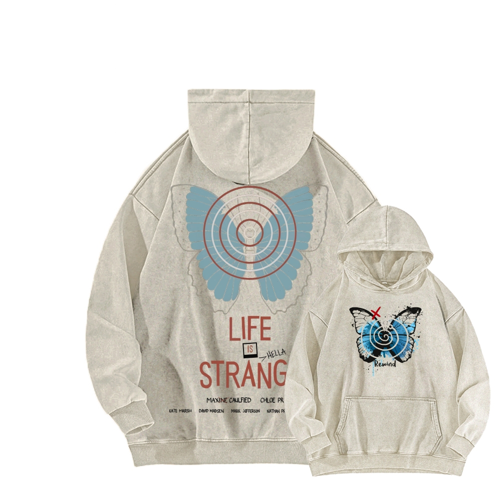 Life Is Strange Unisex Washed Hoodie 2512019325