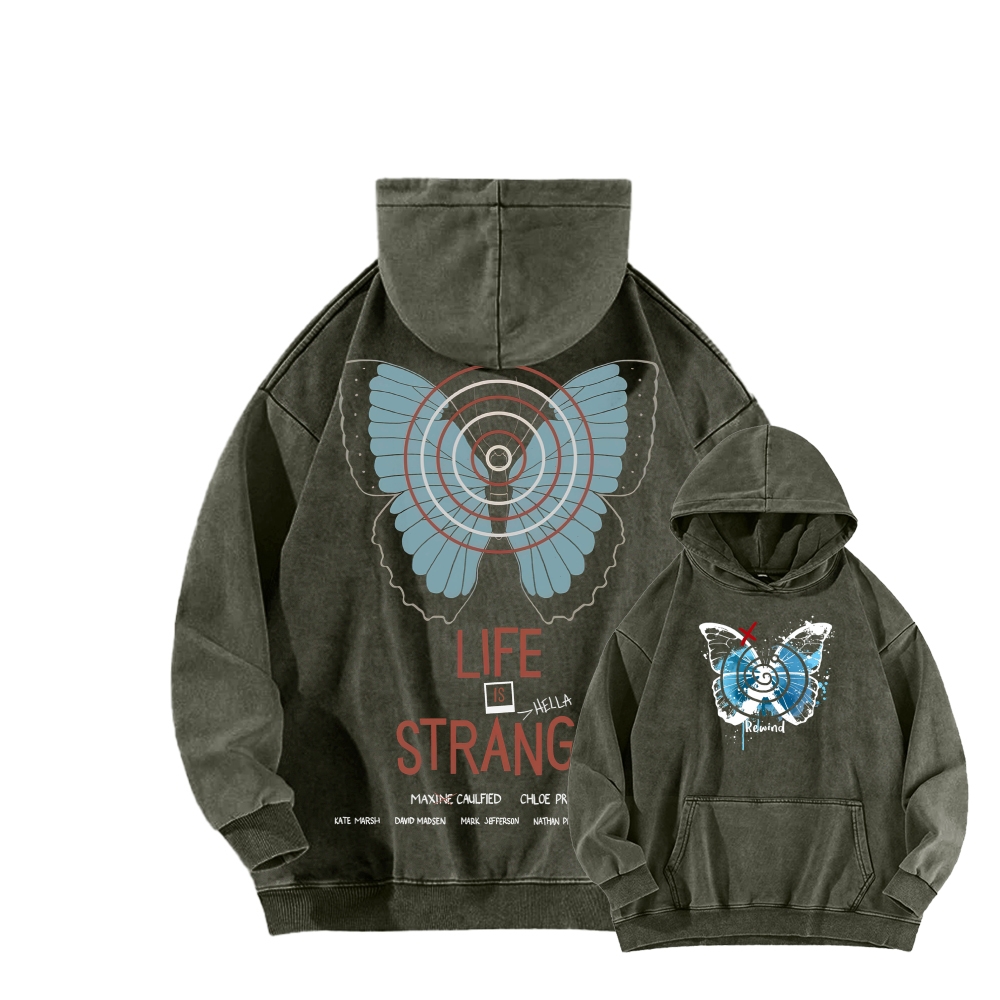 Life Is Strange Unisex Washed Hoodie 2512019325