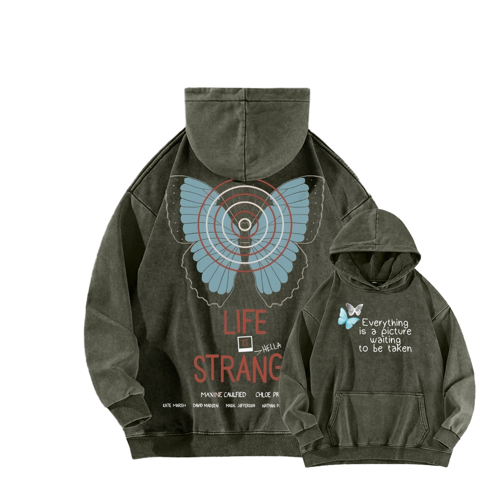 Life Is Strange Unisex Washed Hoodie 2512019344
