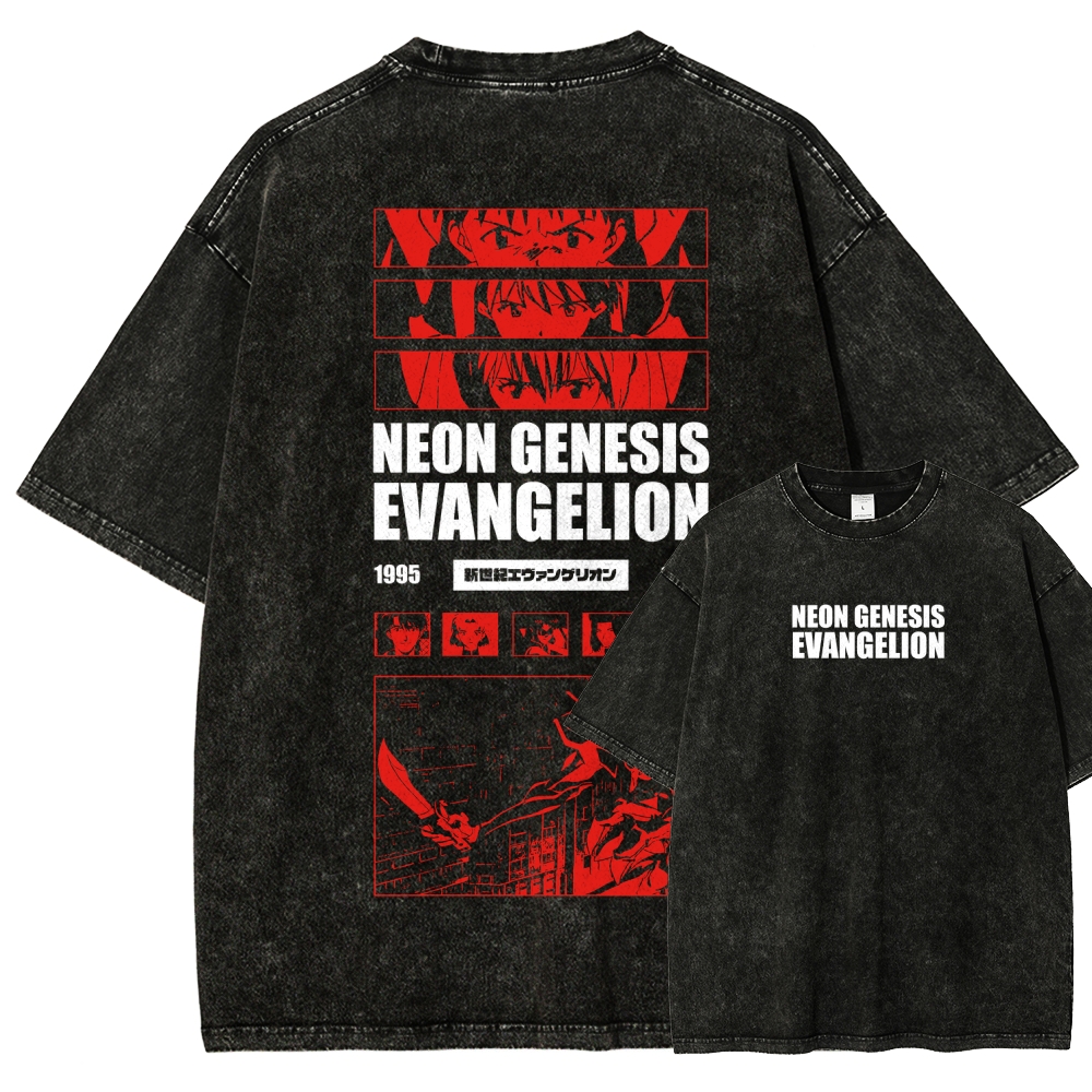 Neon Genesis Evangelion Unisex Fit Washed T-Shirt 2512020749