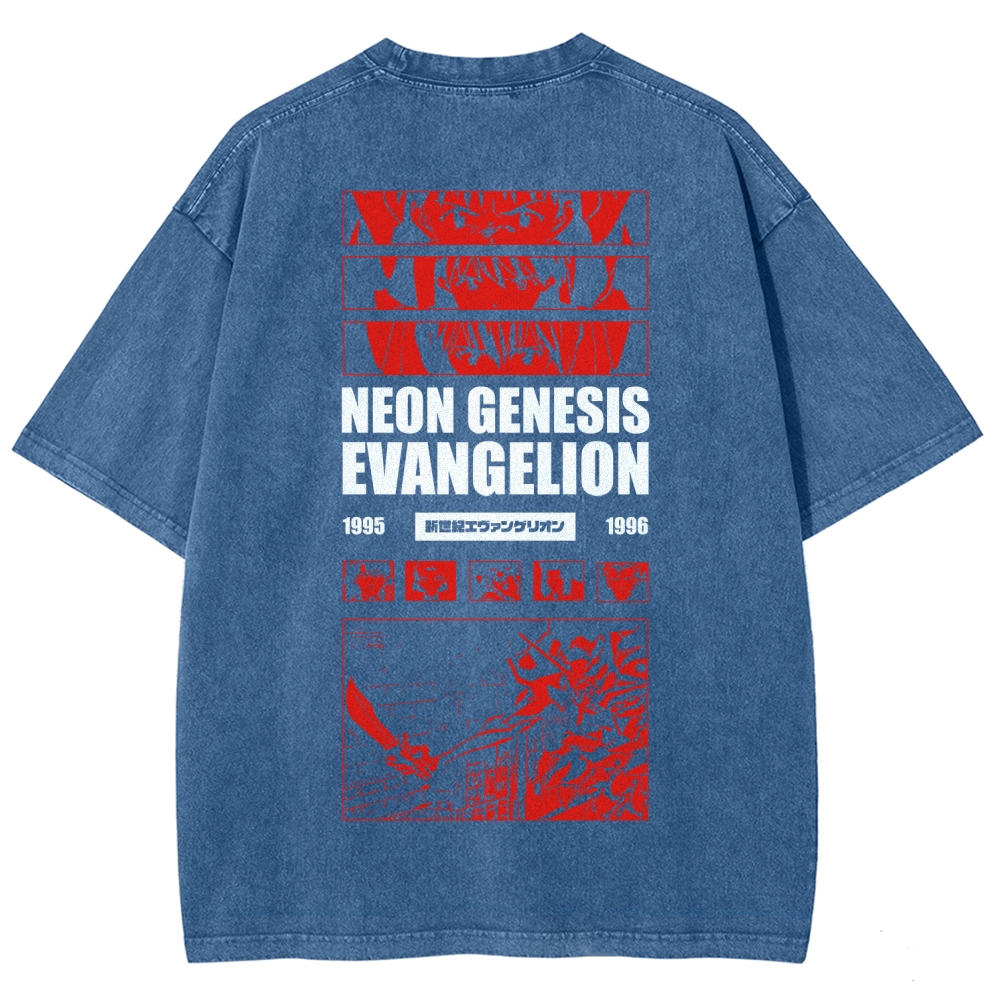 Neon Genesis Evangelion Unisex Fit Washed T-Shirt 2512020749