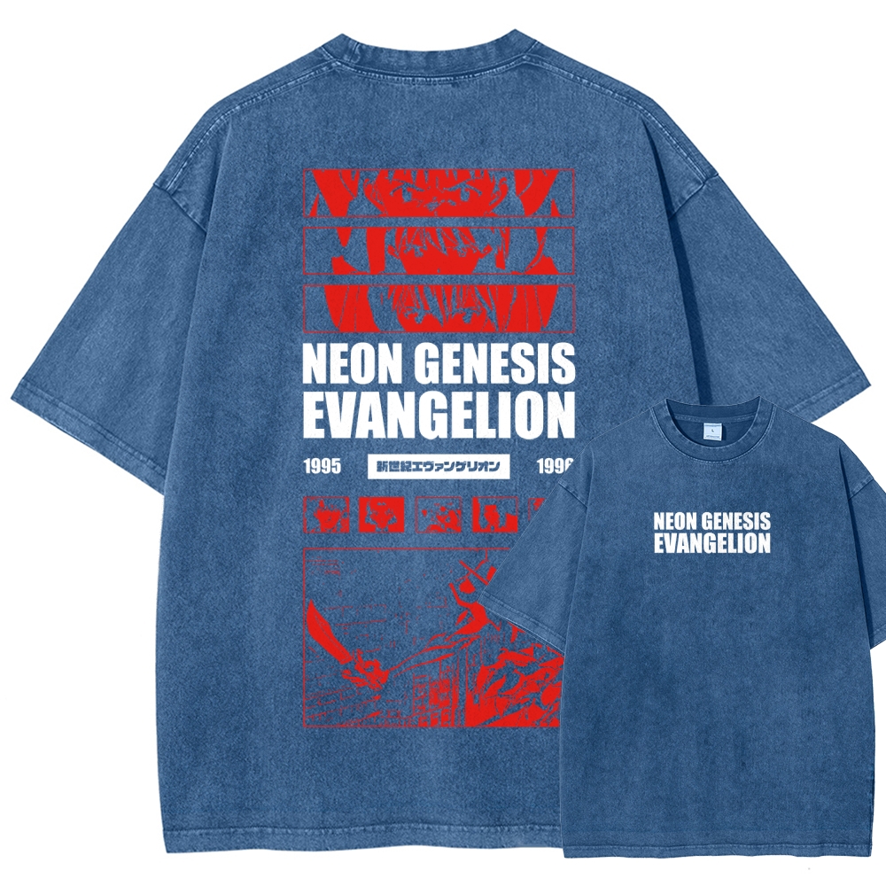 Neon Genesis Evangelion Unisex Fit Washed T-Shirt 2512020749