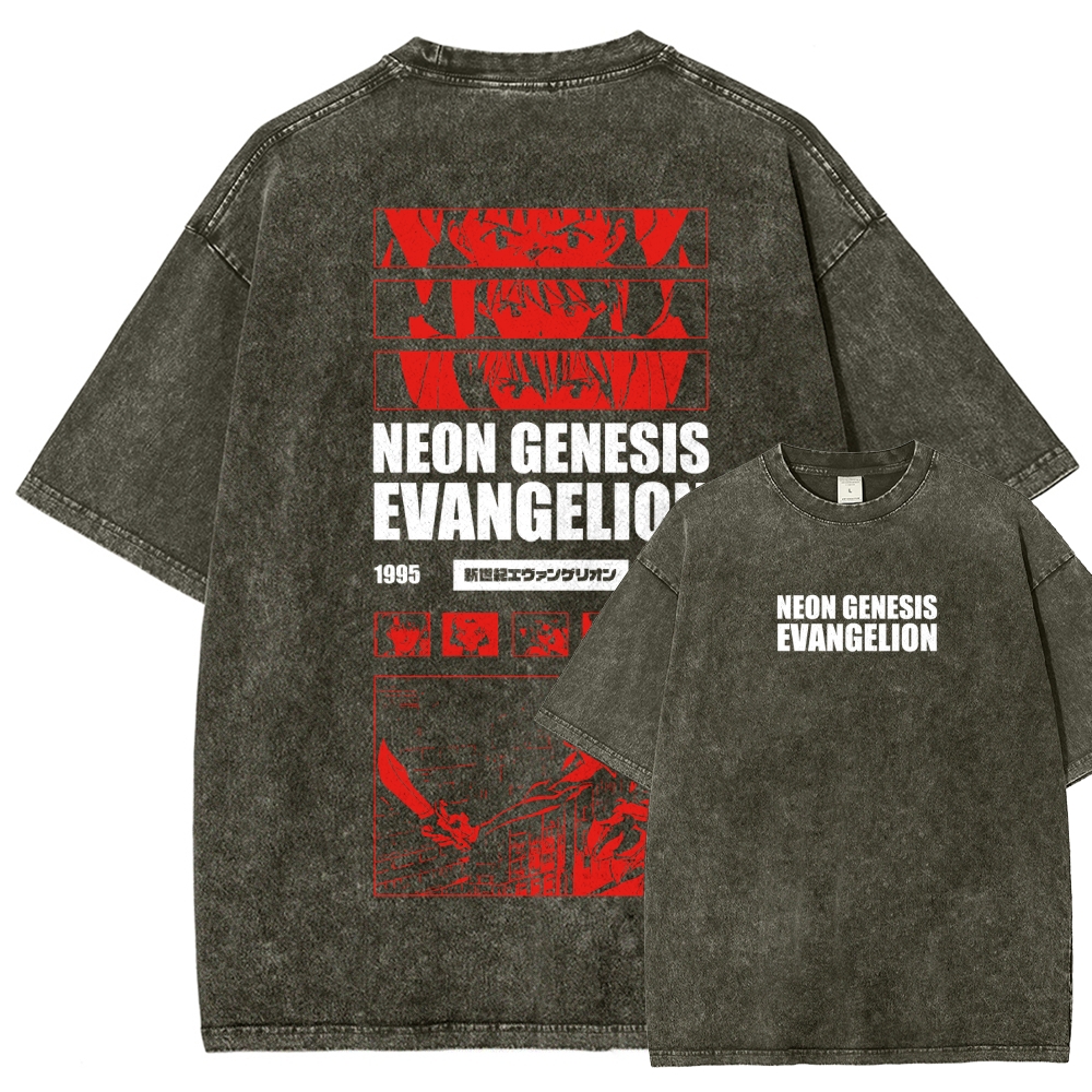 Neon Genesis Evangelion Unisex Fit Washed T-Shirt 2512020749