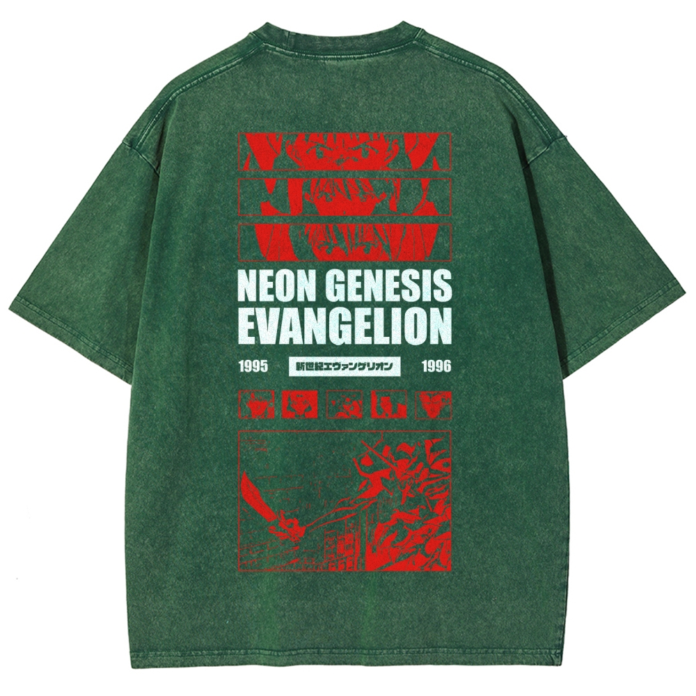 Neon Genesis Evangelion Unisex Fit Washed T-Shirt 2512020749