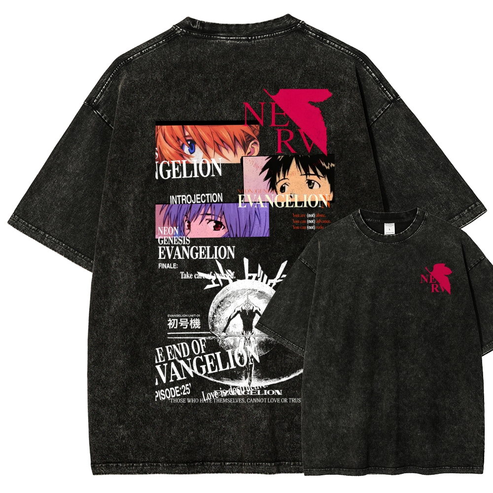 Neon Genesis Evangelion Unisex Fit Washed T-Shirt 2512020852